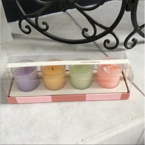 Victoria's Secret VINTAGE 4 Candles Set Pear Pure Seduction Love Spell Amber - Picture 1 of 2